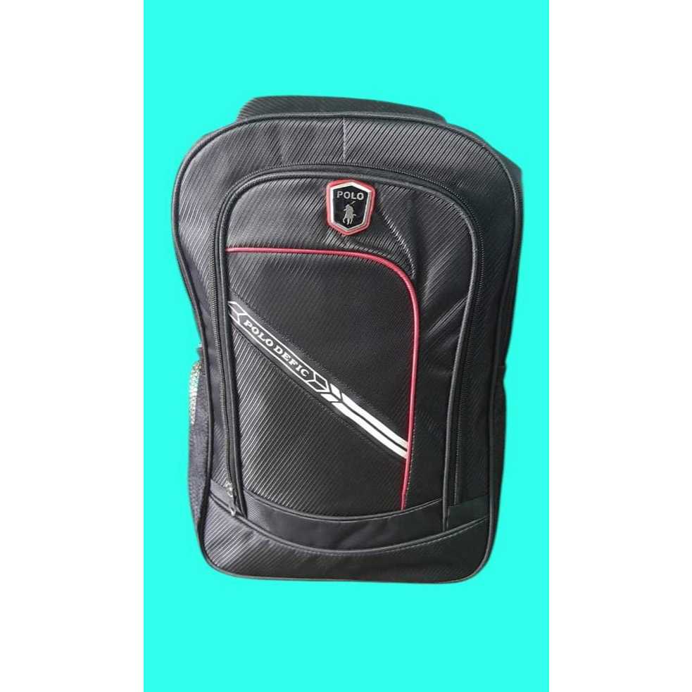 Tas Ransel anak sekolah polo hitam, Tas sekolah,Tas Laptop,Tas Tebal,Tas Remaja