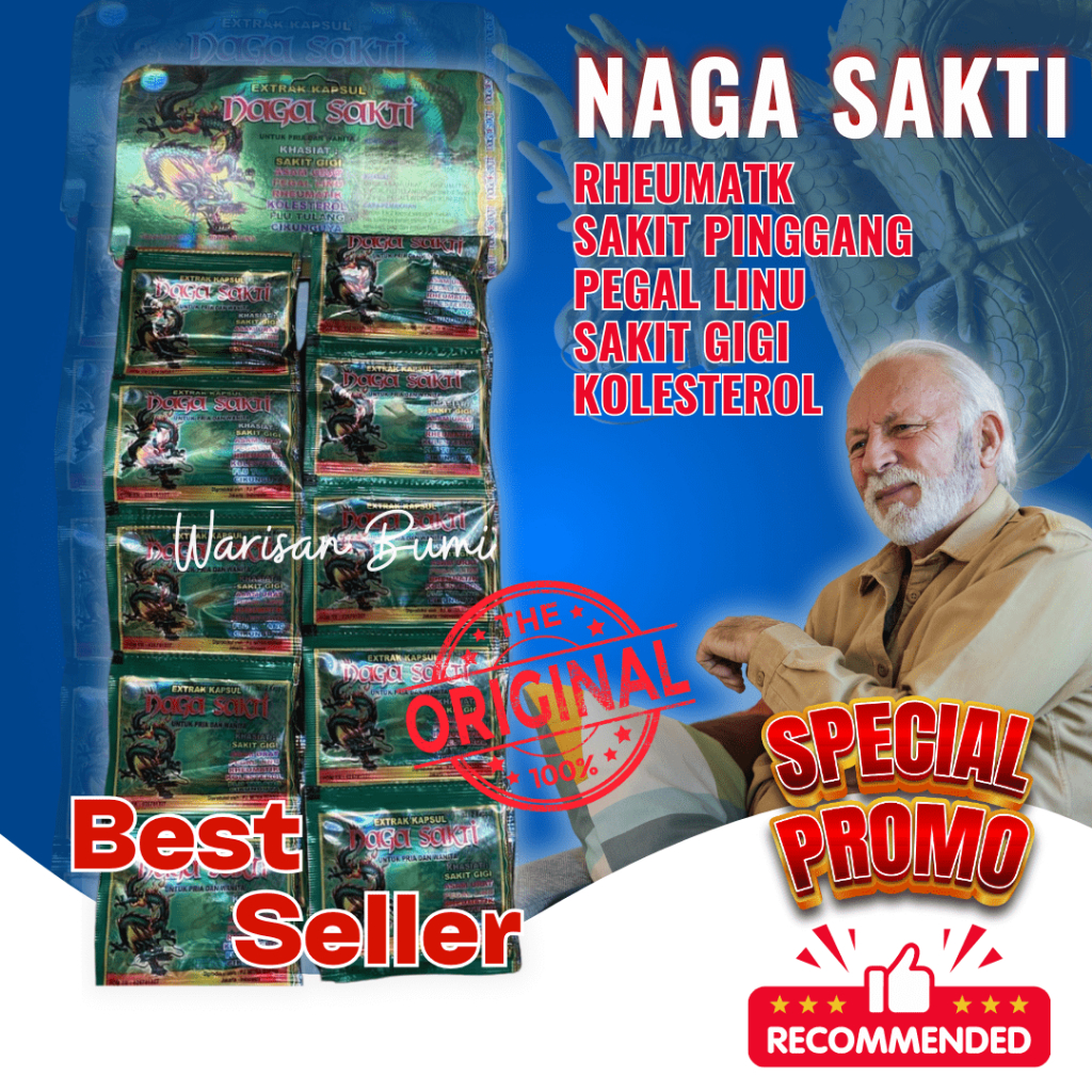 

KAPSUL NAGA SAKTI ORIGINAL ISI 20 SASET ASAM URAT SAKIT GIGI PEGAL LINU REMATIK KOLESTROL