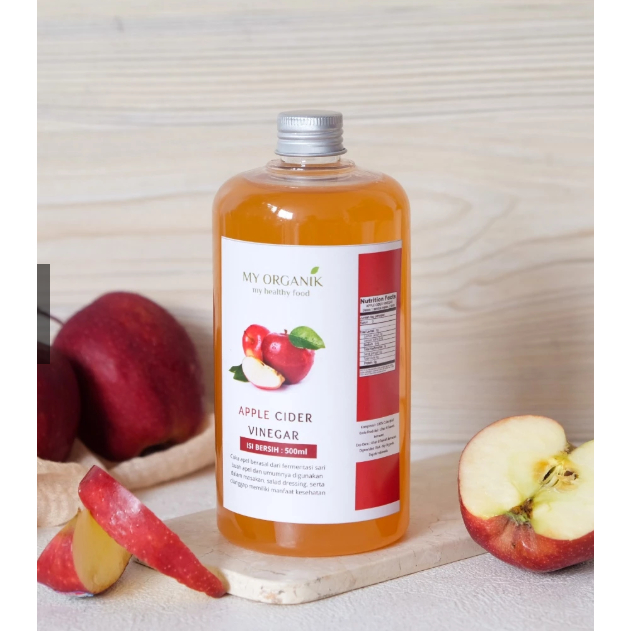 

My Organik Cuka Apel With Mother Asli 500 ml Tanpa Campuran Apple Cider Vinegar With Mother Organic