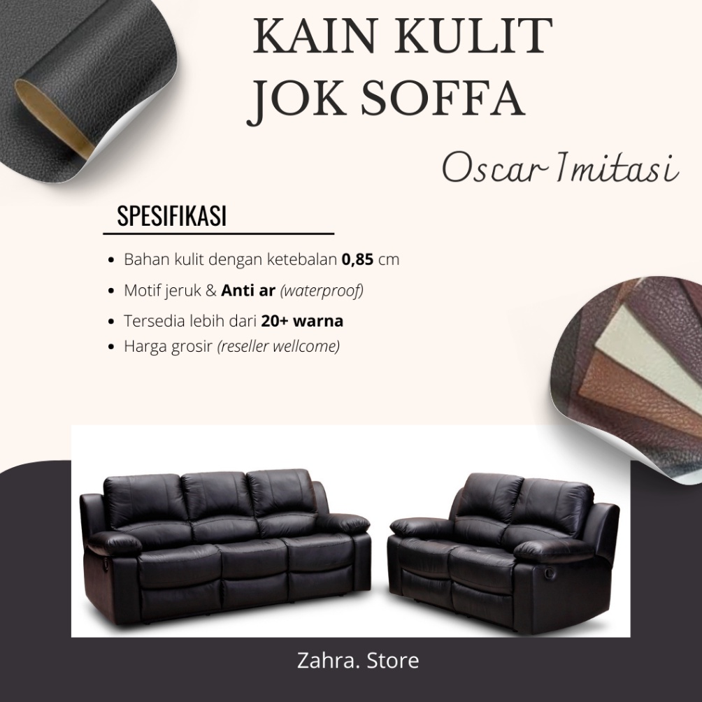 Kulit Oscar Imitasi  Kulit Bahan Jok  Bahan Sofa Premium