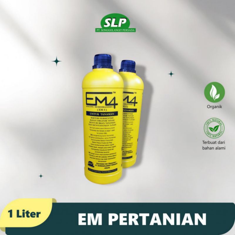 EM4 PERTANIAN 1 LITER KEMASAN PABRIK BAKTERI STARTER