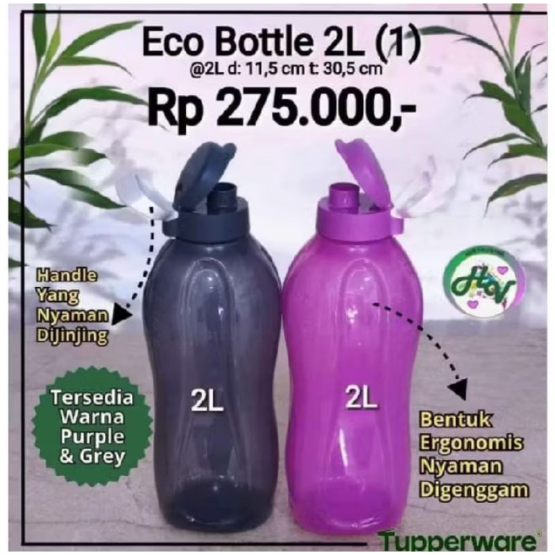 Eco bottle tupperware / botol minum tupperware 2 liter