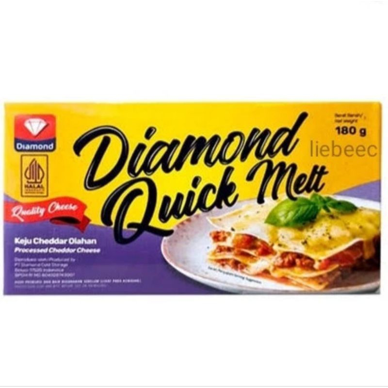 

Diamond Quick Melt Cheese Keju Cheddar 180gr / 180 gr