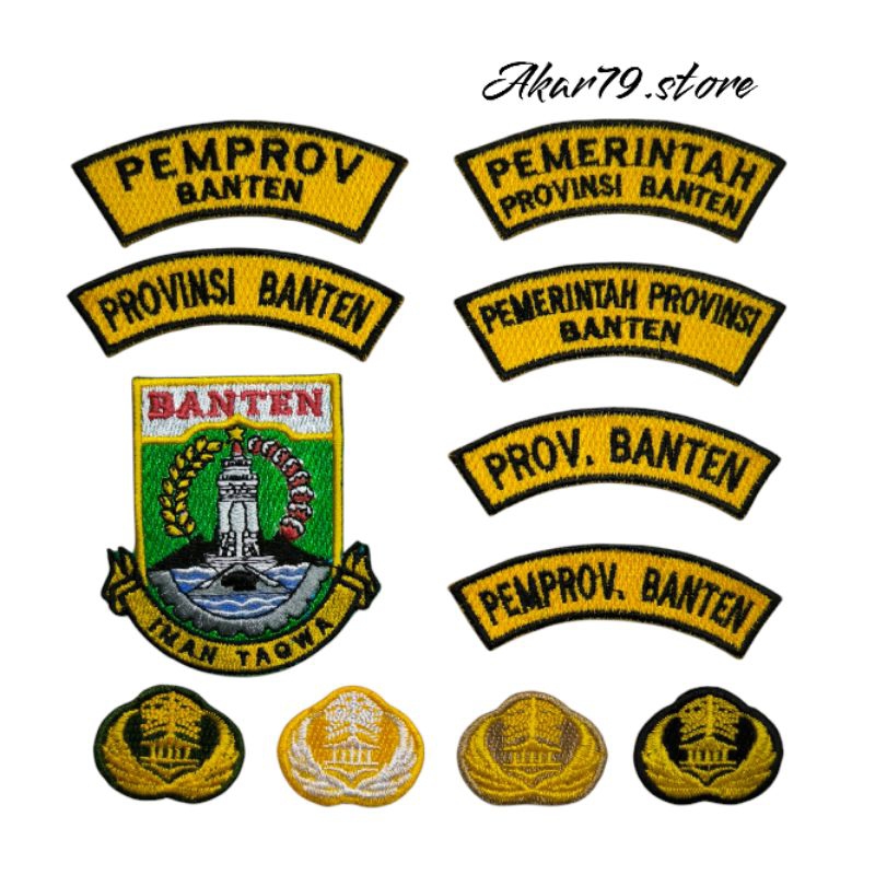 BORDIR ATRIBUT ASN PNS KORPRI LOGO LOKASI PEMERINTAH PROVINSI BANTEN