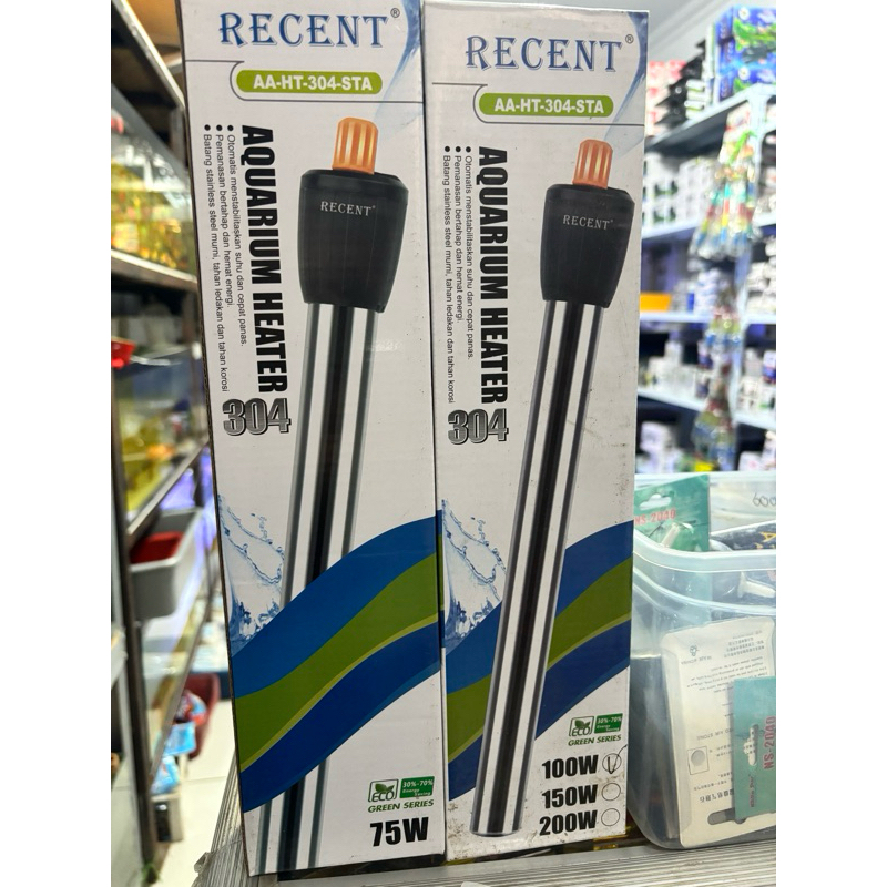 heater steinless air aquarium 75 100 watt recent aa ht 304 pemanas penghangat suhu air akuarium sten