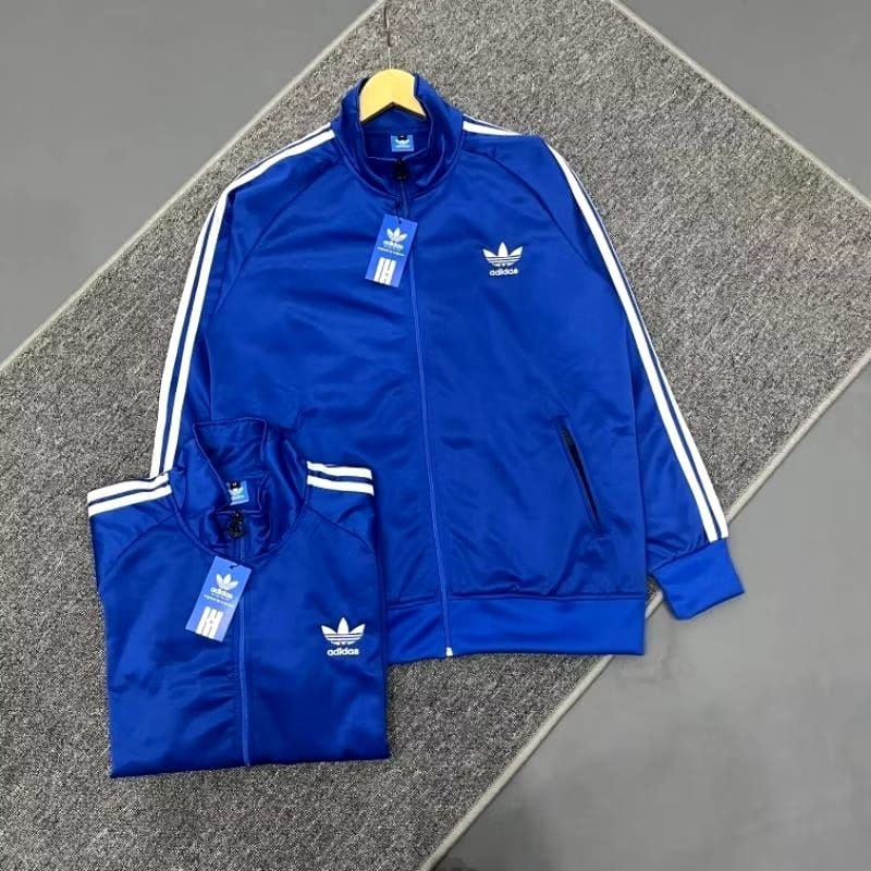 TRACKTOP ADIDAS BIRU LIST PUTIH