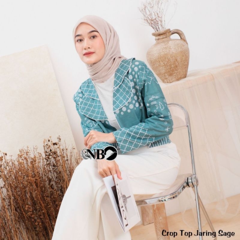 CROP TOP BATIK MODERN BLAZER BATIK CANTIK BLAZER CROP TOP ABG