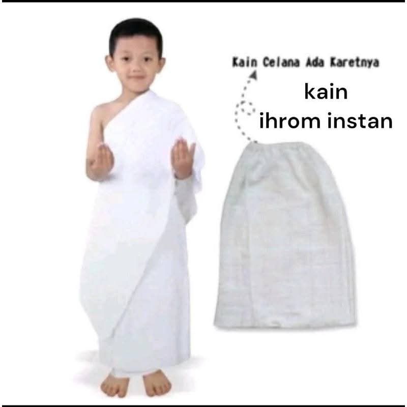Kain Baju Ihrom TK Instan Anak Laki-Laki / Kain Baju Ihrom TK Kolor  / Kain Ihrom Anak Laki-Laki