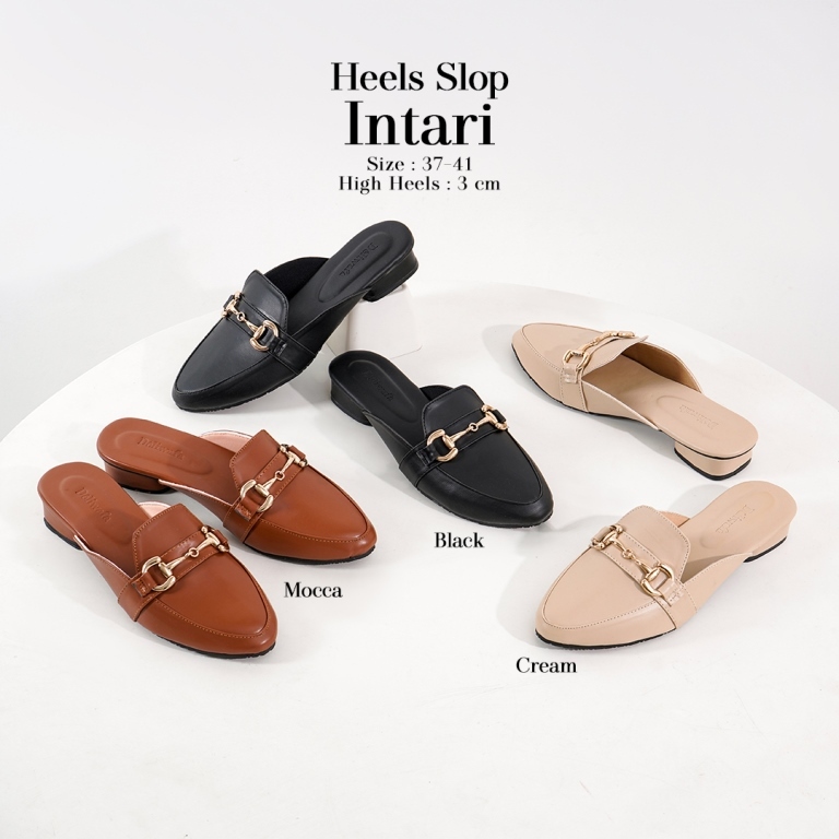 Deliwafa  - [Heels Wanita] Intari Heels Slop