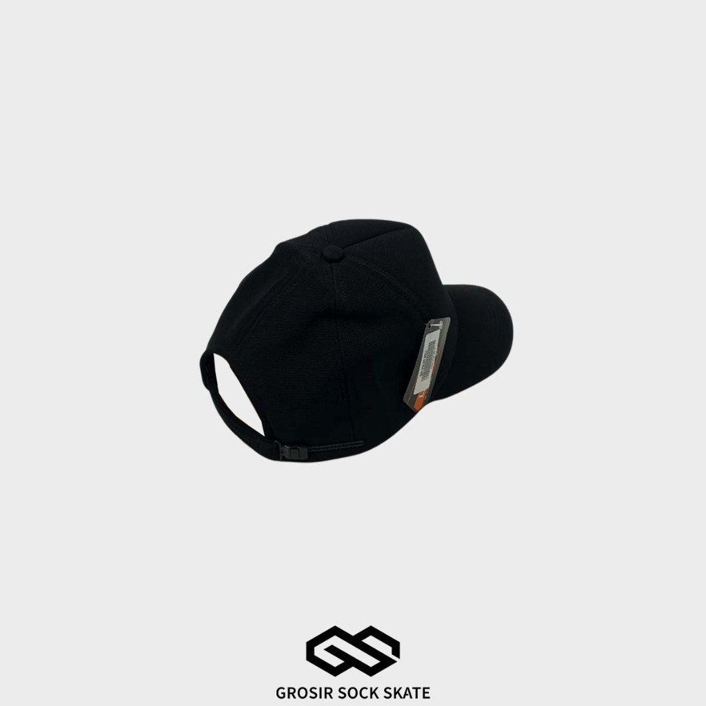 TOPI BASEBALL BASIC HITAM POLOS ORIGINAL