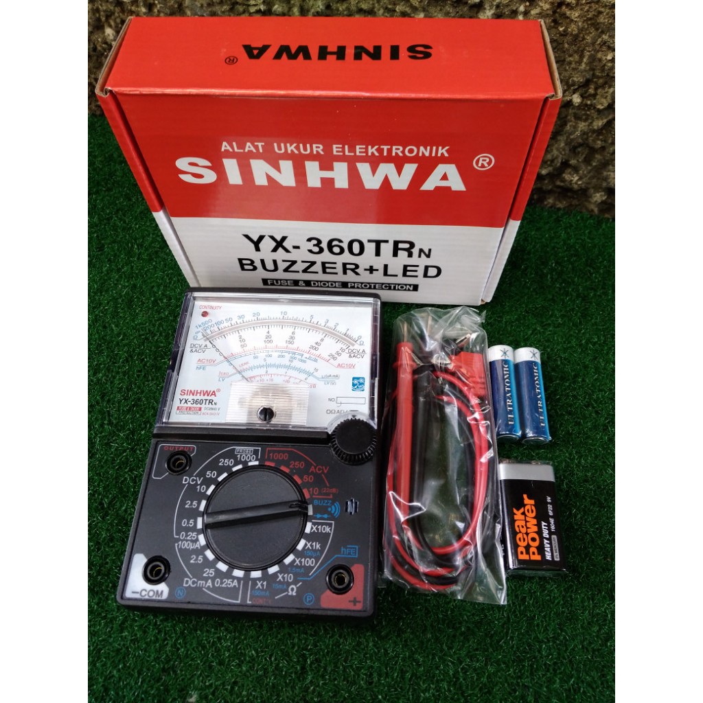 Analog MultiMeter/MultiTester Analog + Buzzer + LED SINHWA YX-360TRn