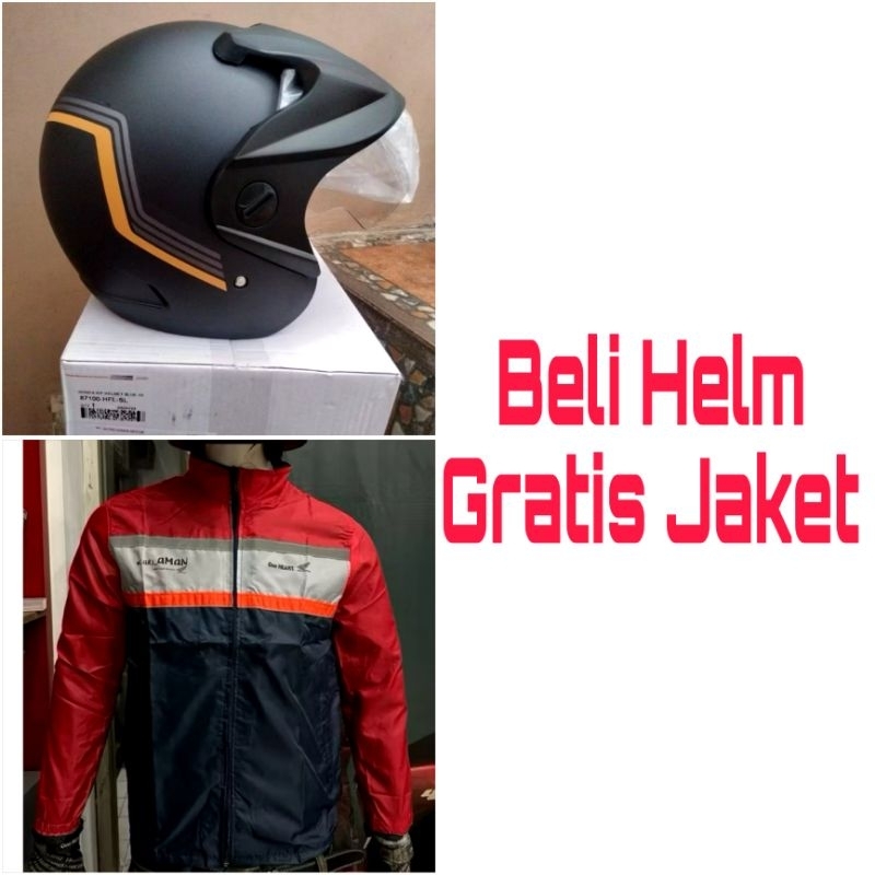 Helm STANDAR HMJ  ORI AHM HONDA LEBIH RINGAN & NYAMAN DIPAKAI BONUS JAKET ORI HONDA