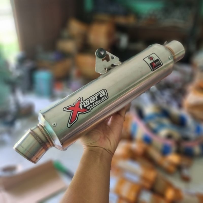 Xfuera gp jenong panjang silencer Knalpot Racing R9 Silencer R9 Bulat Titan Murah