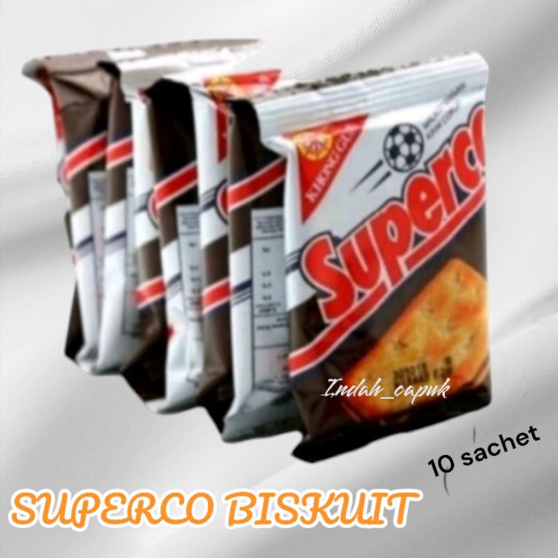 

biskuit snak kering superco isi 10 sachet