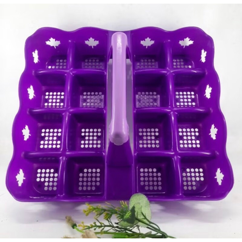 RAK AQUA GELAS 16 LUBANG SLOT| TEMPAT AQUA GELAS PLASTIK ESTETIK