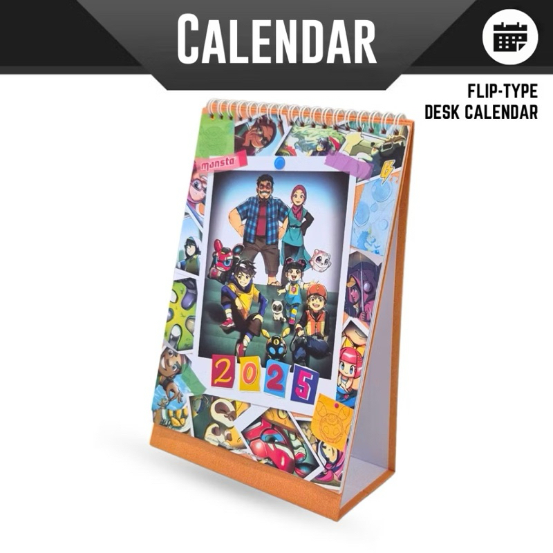 

MONSTA Calendar 2025 BoBoiBoy Mechamato Papa Pipi