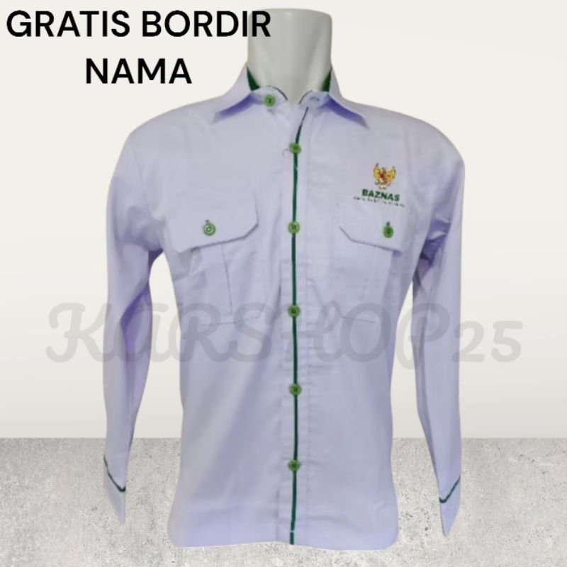 KEMEJA BAZNAS LENGAN PANJANG TERBARU SERAGAM BAZNAS ATASAN BAJU BAZNAS BAJU BAZNAS
