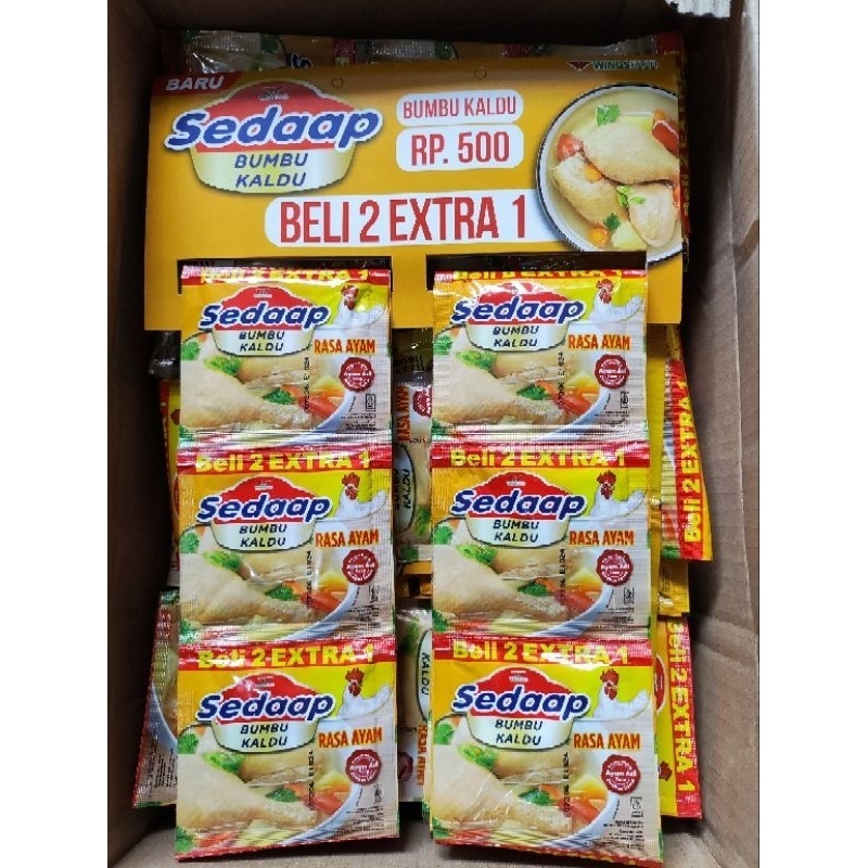 

Sedaap Bumbu Kaldu Rasa Ayam/ Sapi 2 Renteng/36 pcs - Bumbu Kaldu Murah