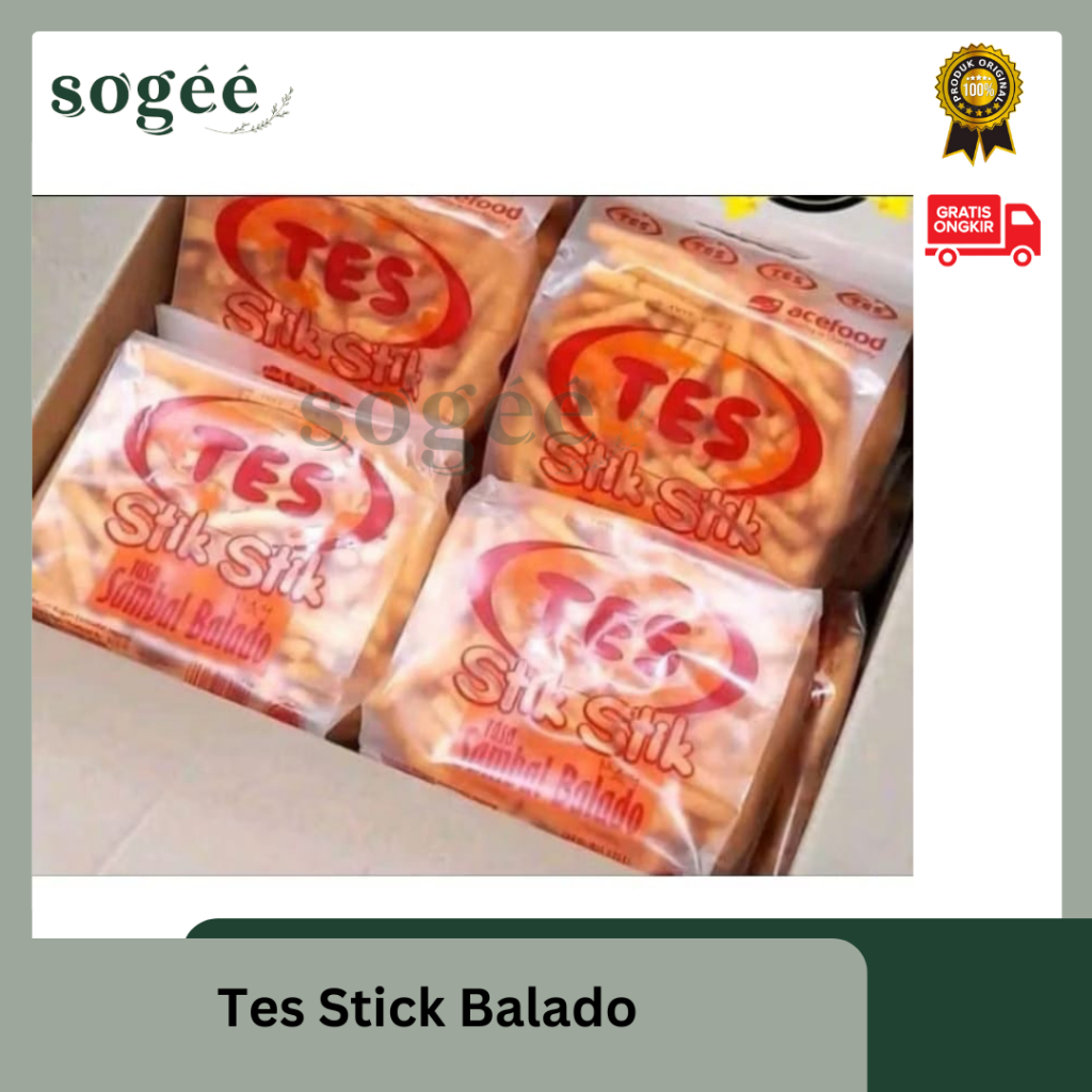 

Sogee.Snack ☘️Tes Stik Sambal Balado 200 gr / Stik Balado TES 500gr Murah