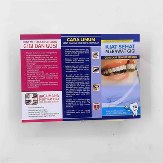 Leaflet / Brosur Kiat Sehat Merawat Gigi, Brosur Kesehatan Gigi, Leaflet kesehatan Gigi