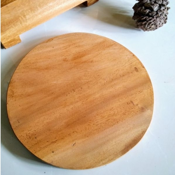 Talenan Kayu Bulat Jumbo / Talenan kayu jati  Mahoni / Talenan aesthetic / Talenan bulat