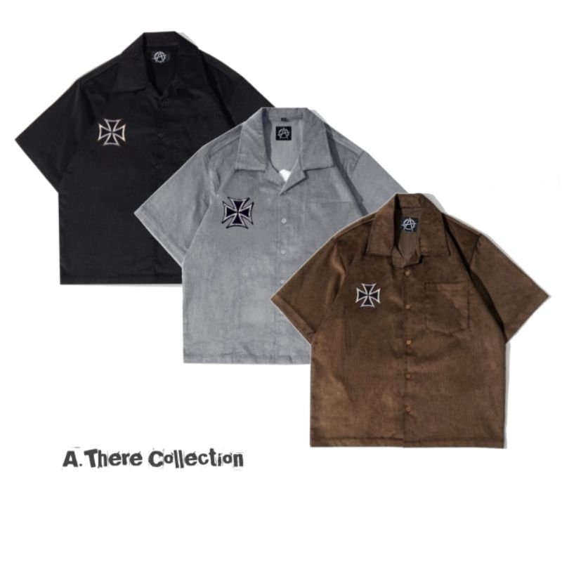 independen - work shirt boxi Corduroy - kemeja pendek CORDUROY