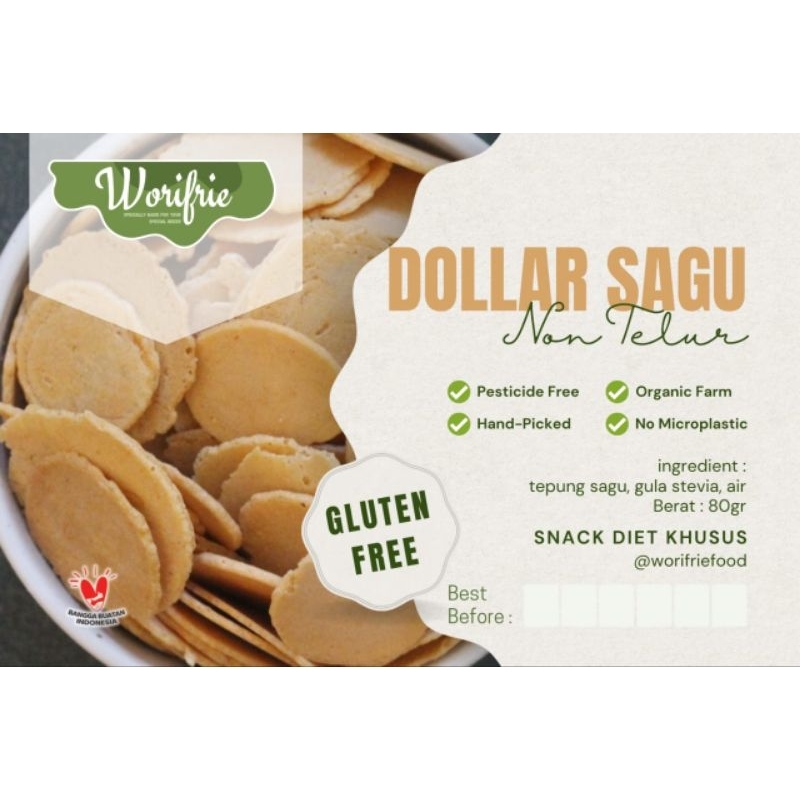 

worifrie snack dollar sagu 80gr