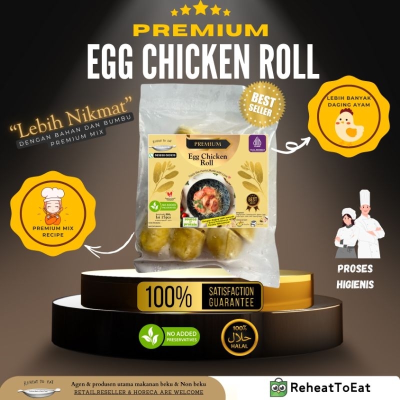 

ReheatToEat Egg Chicken Roll PREMIUM / Isi : 15 Pcs *HALAL*