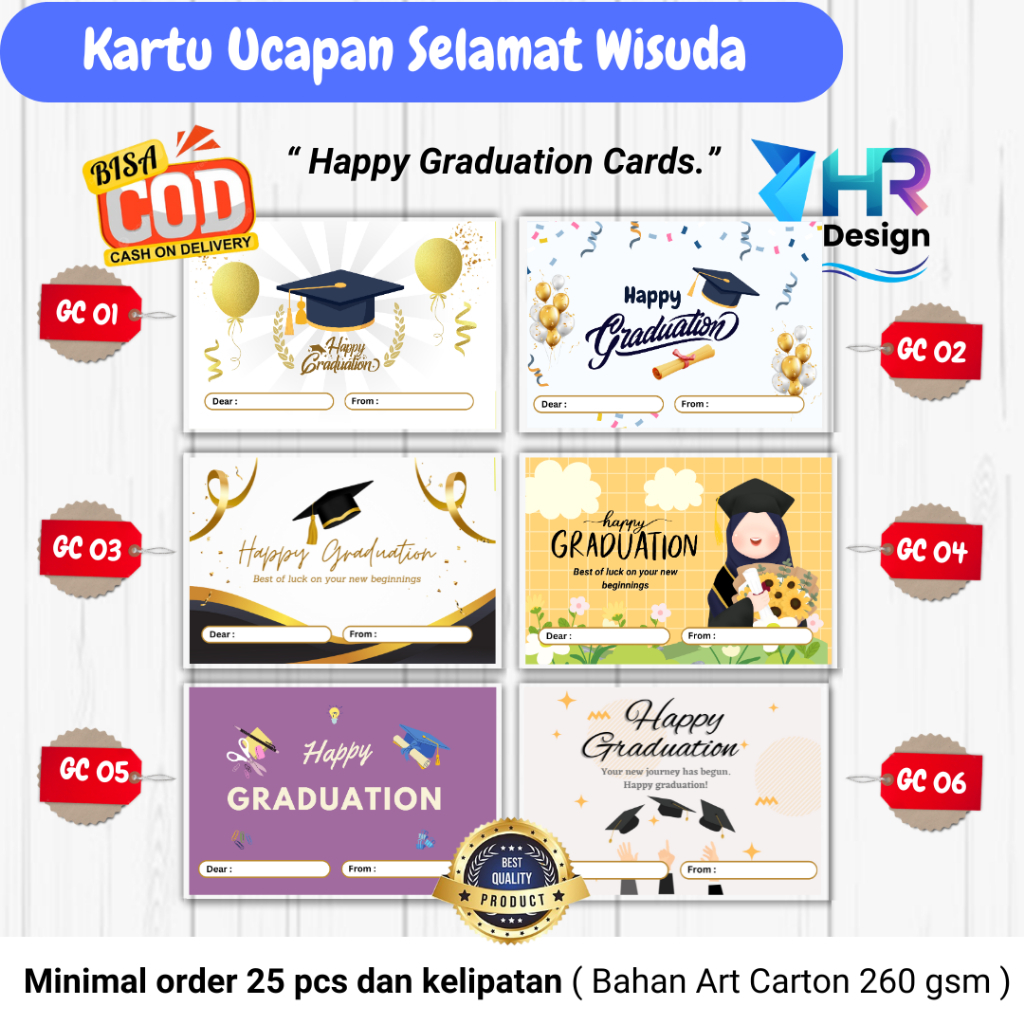 Kartu Ucapan Wisuda / Kartu Ucapan / Graduation Card / Selamat Wisuda / Kartu Ucapan Wisuda