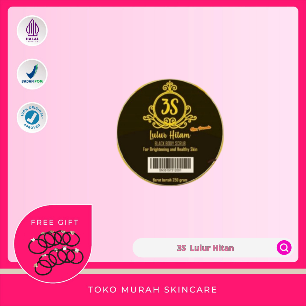 3S Lulur Hitam Black Body Scrub