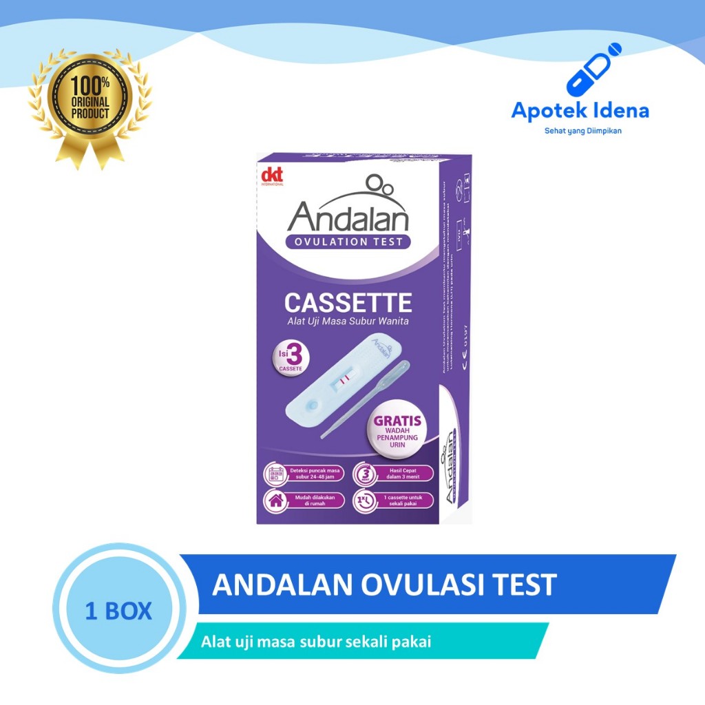 BISA COD/INSTAN/SAMEDAY ANDALAN OVULASI TEST ISI 3  KEMASAN BARU /Ovutest /Alat Tes Kesuburan Akurat