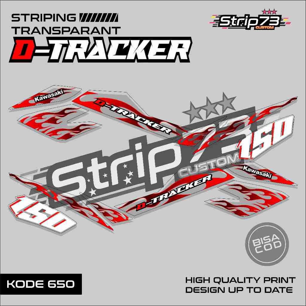 650 STRIPING TRANSPARAN D-TRACKER - STRIPING TRANSPARAN D-TRACKER MOTIF API