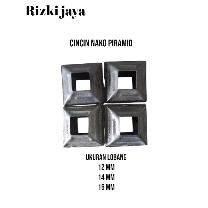Cincin Nako Piramid 10mm 12mm 14 mm 16mm Ornamen pagar besi