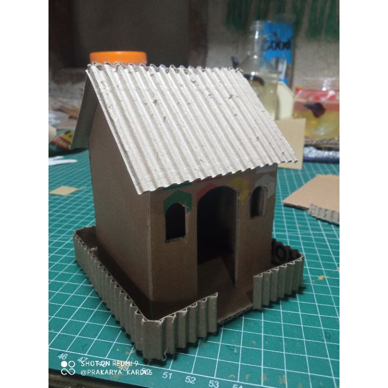 

rumah kardus 11x12x13 (TERMURAH..!!!) Prakarya kerajinan P5