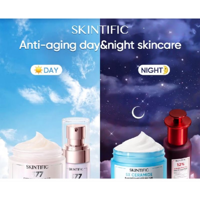 skintific  paket siang dan malam