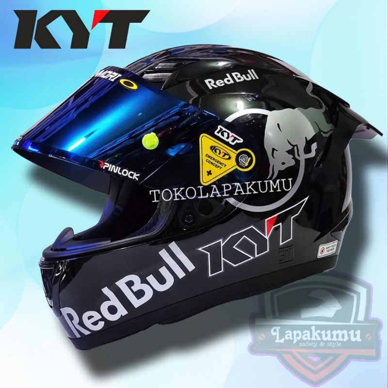 kyt R10 Black dof Paket Ganteng Racing Look