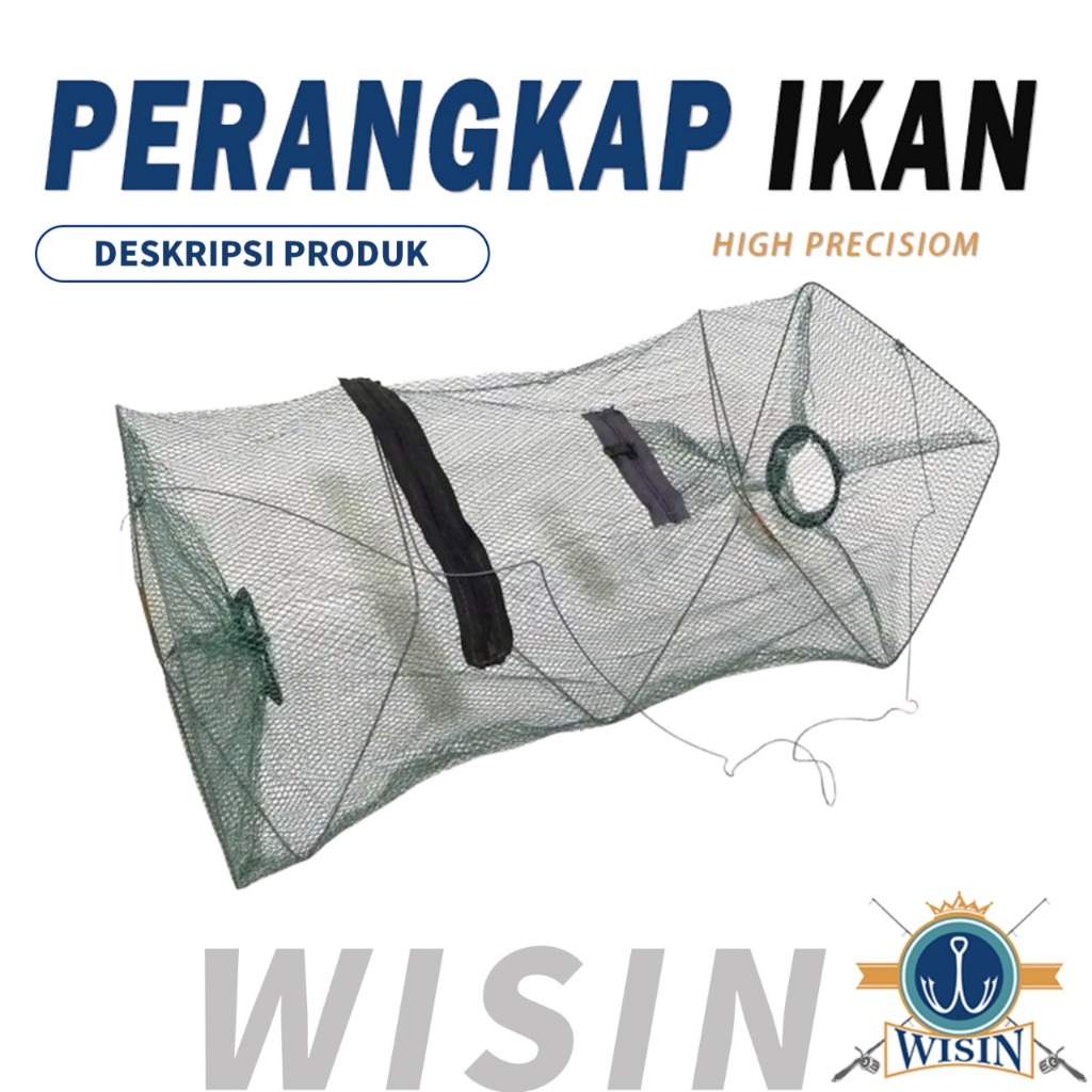 WISIN Perangkap Ikan Bubu Payung Multi Hole (2 Lubang-24 Lubang) /bubu payung 2 lubang/Jala Pancing 