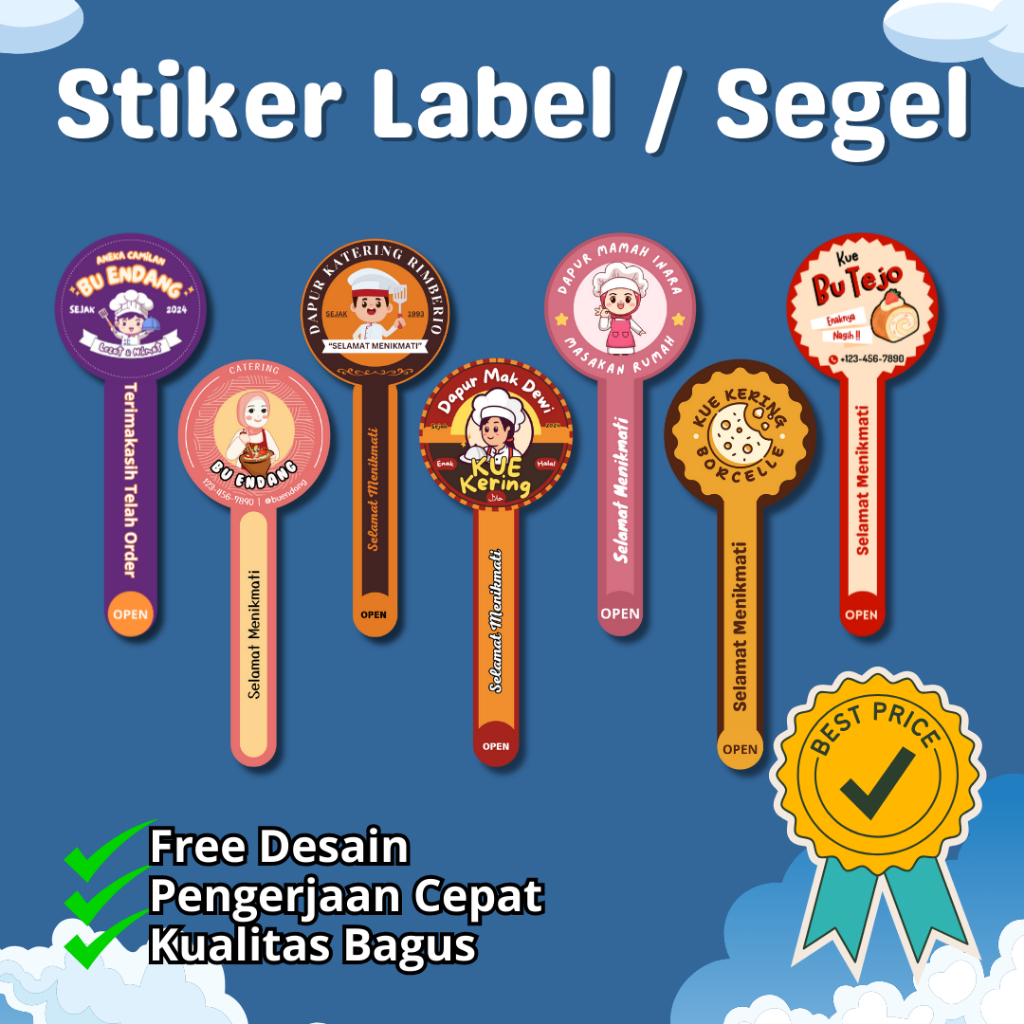 

Cetak Stiker Segel Label Makanan Untuk Toples Kemasan Kue Kering Botol | Sticker Custom Makanan Sudah Cutting