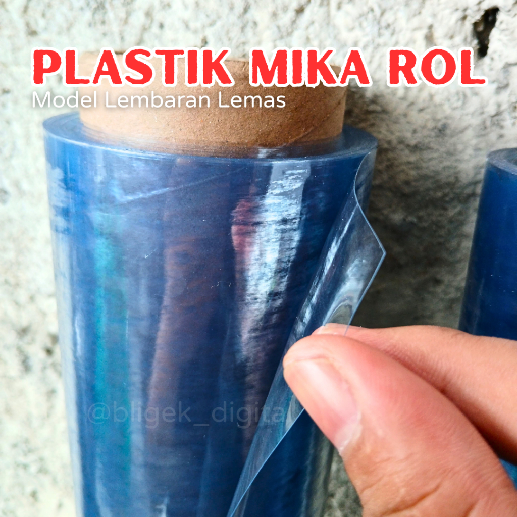 Plastik Taplak Meja "Lemas" / Plastik Mika Roll PVC Bening