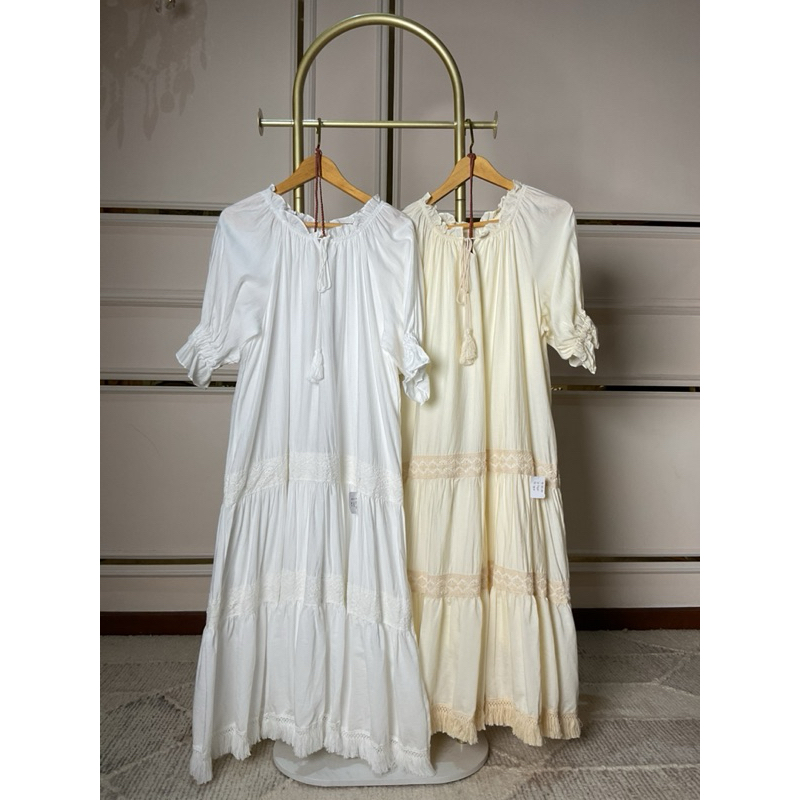 Mona dress lengan pendek balon