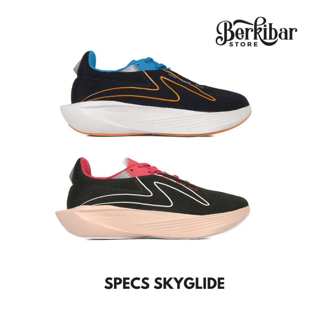 Sepatu Running Specs Skyglide (Noir Blue, Peat Black)