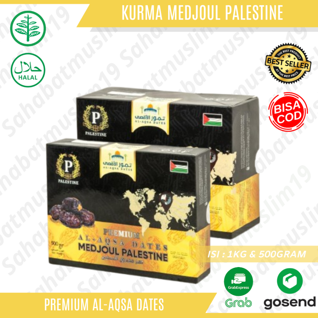 

Kurma Medjool Palestine Premium 1kg 500gr Al Aqsa Dates Korma Jumbo Medjoul Medjol