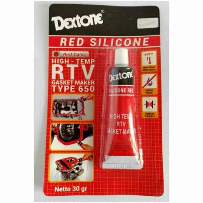 LEM DEXTONE RED Silicone 30 Gram / Lem Dextone Merah