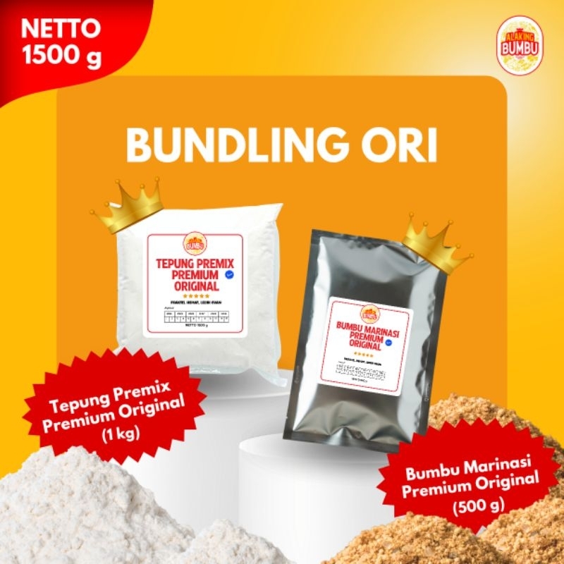 

Bundling Paket Hemat Tepung Premix & Bumbu Marinasi Original Bumbu Siap Pakai