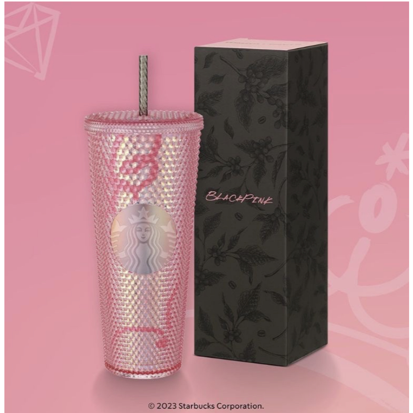 Starbucks Blackpink Tumbler Doodle Pink