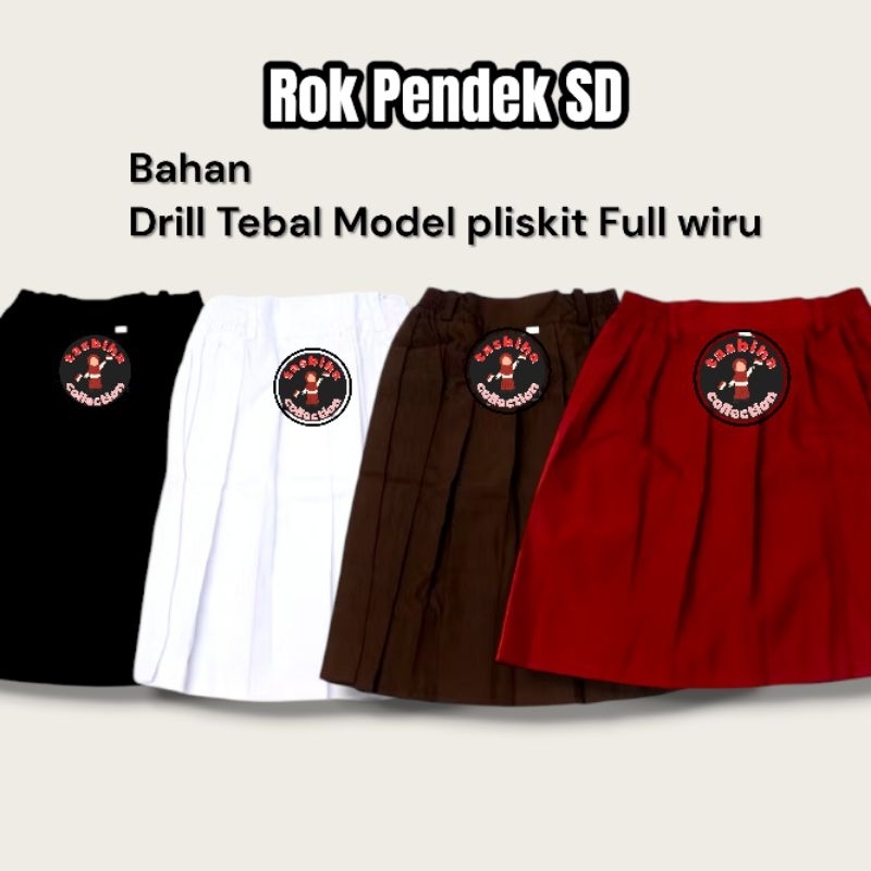 Rok pendek SD seragam SD rok merah pendek seragam sd rok hitam seragam sd rok coklat putih seragam s