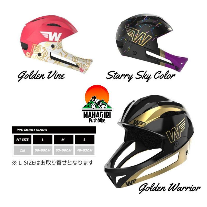 Helm WWW Gipsy pro pushbike balance bike helmet kid full face sepeda anak