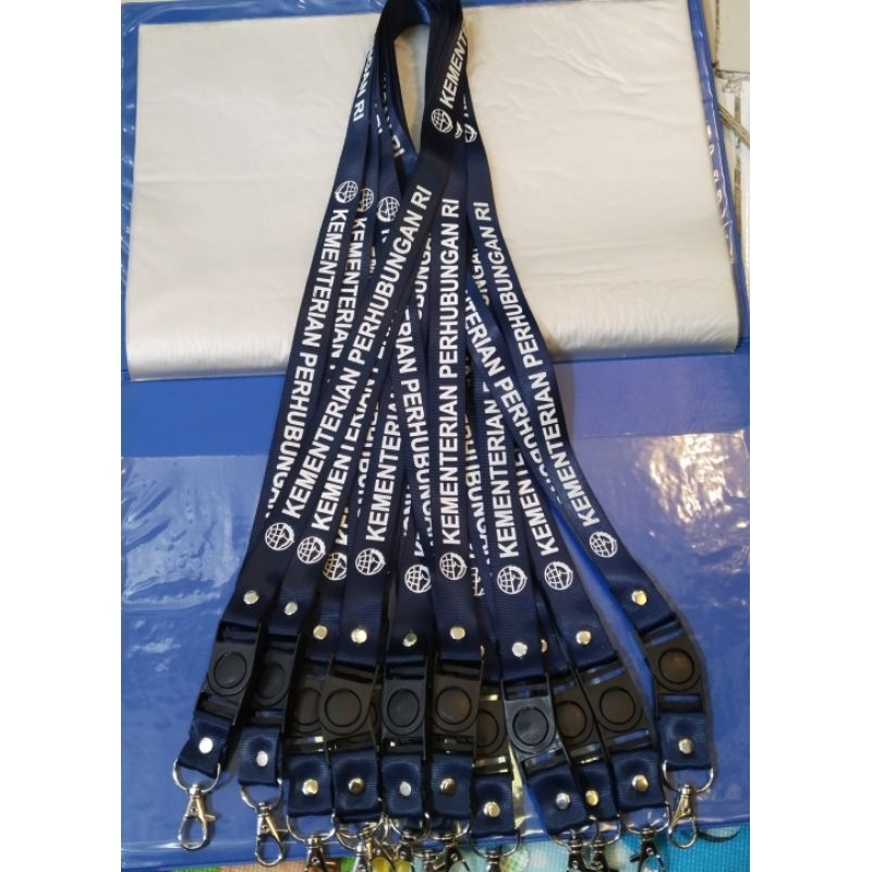 

lanyard id card logo kemenhub/tali id card logo kemenhub