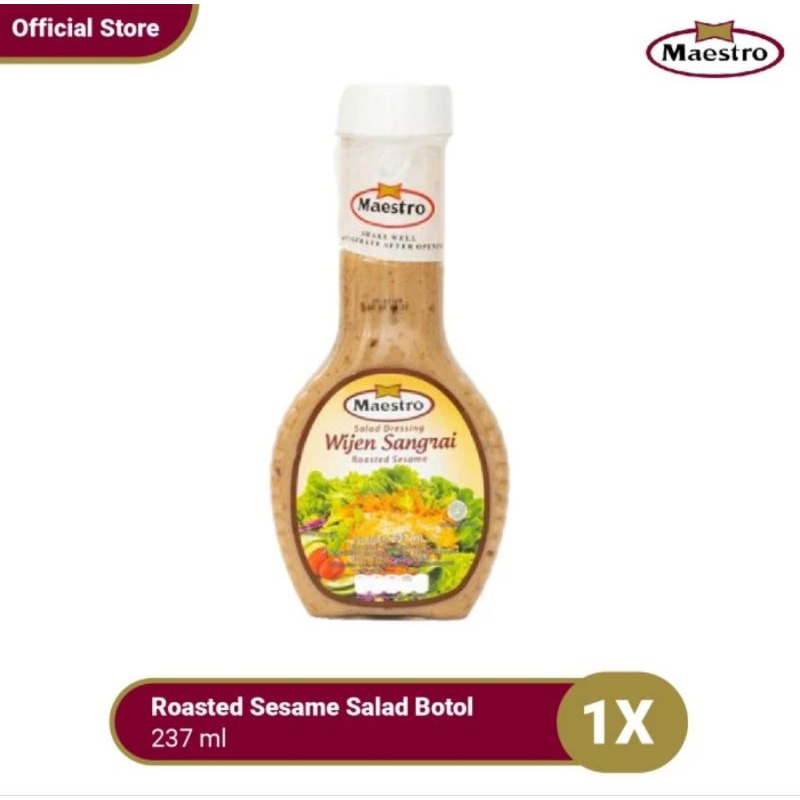 

FREE PACKING- Maestro Roasted Sesame Salad Dressing Botol 237 ml