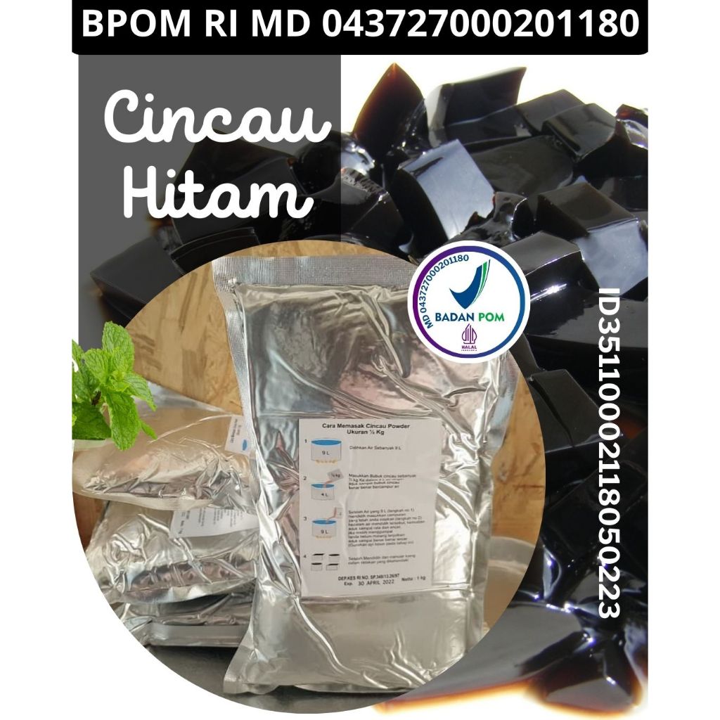 

PREMIUM...!! Cincau Hitam Instan, Cincau Hitam Powder Kemasan Aluminium Foil 1 Kg